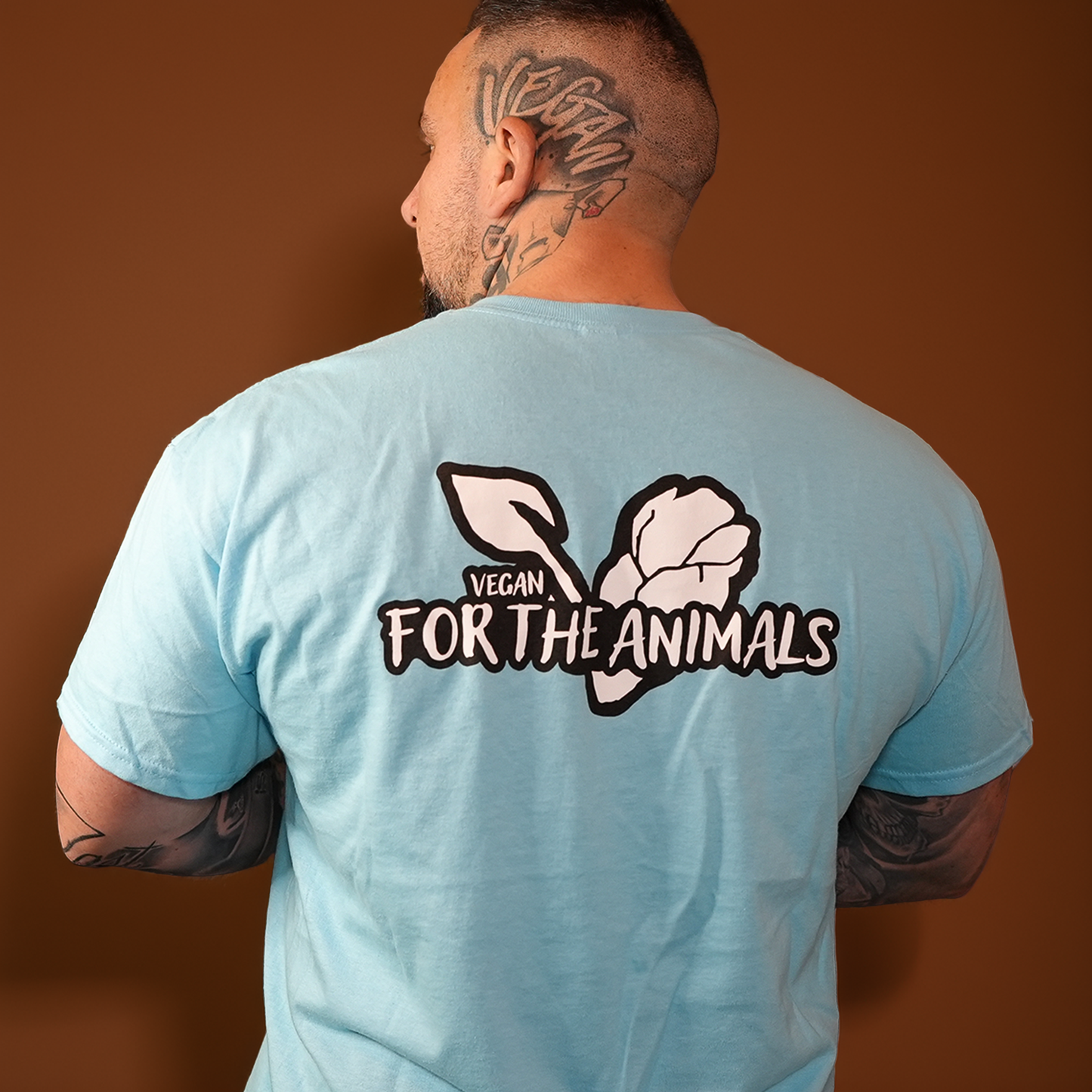 VEGAN For The Animals - T-Shirt - Sky Blue
