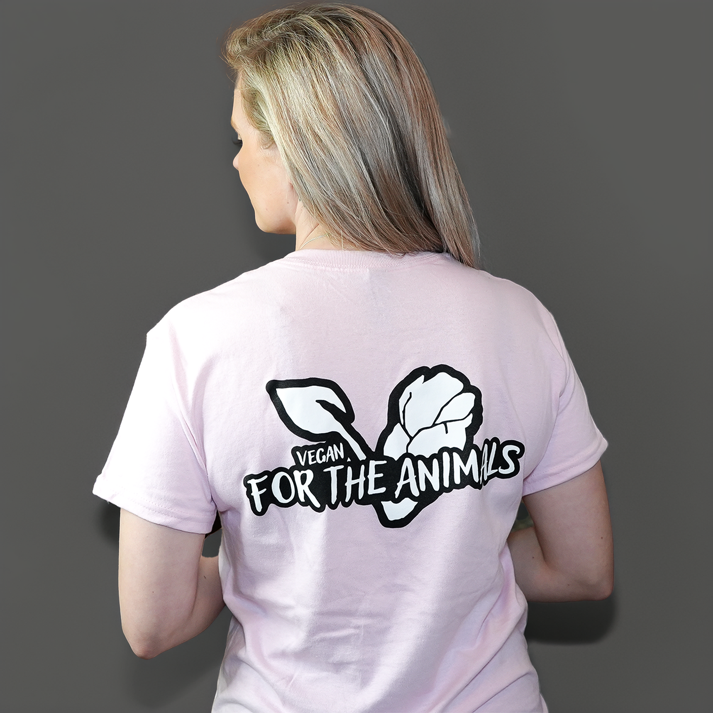 VEGAN For The Animals - T-Shirt - Light Pink