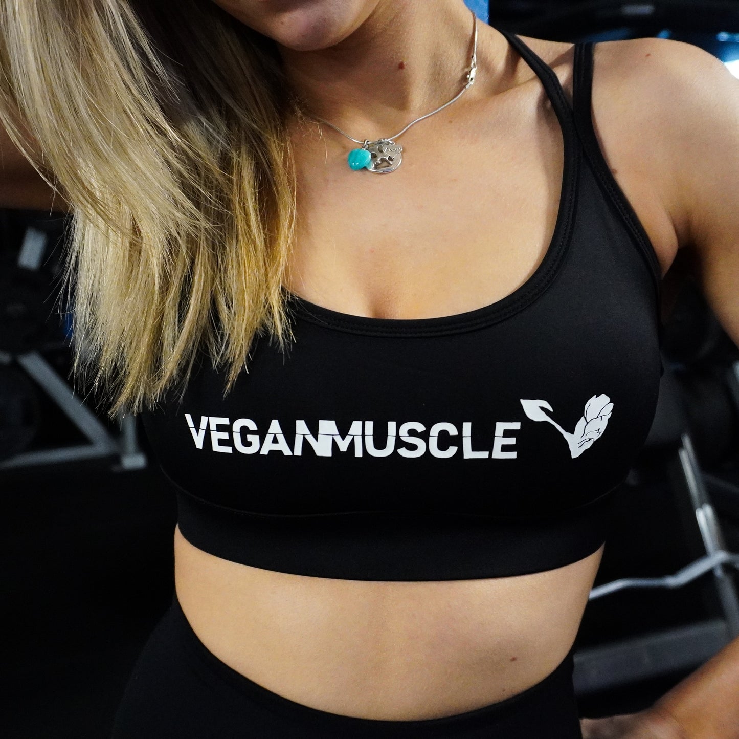 Compassion is strength - Vegan Sports Bra - Black