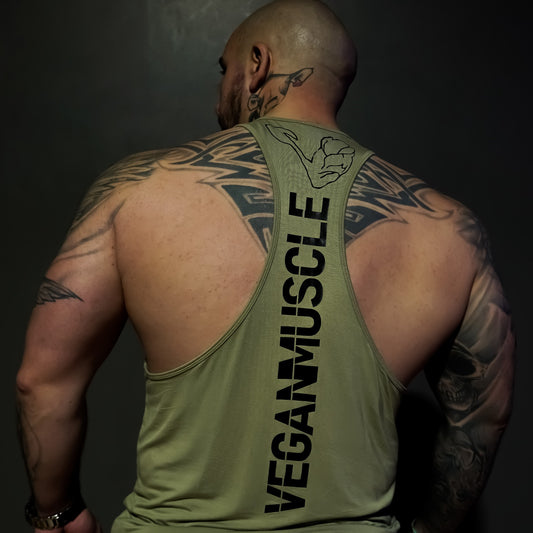 FREEDOM - Bamboo Vegan Gym Vest - Khaki
